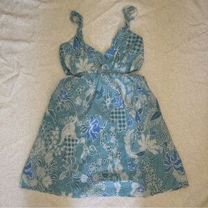 Abercrombie & Fitch Blue Floral Mini Dress